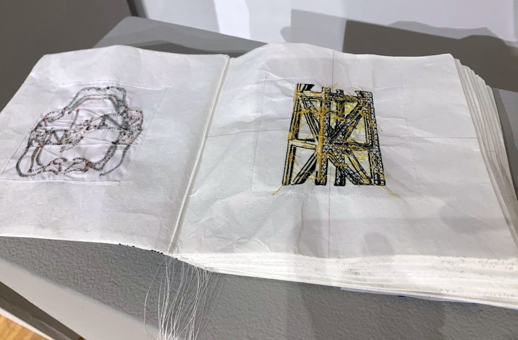 Tower Crane Embroidery Sampler Book by Maya Portner; Digital Sewing Machine Embroidery