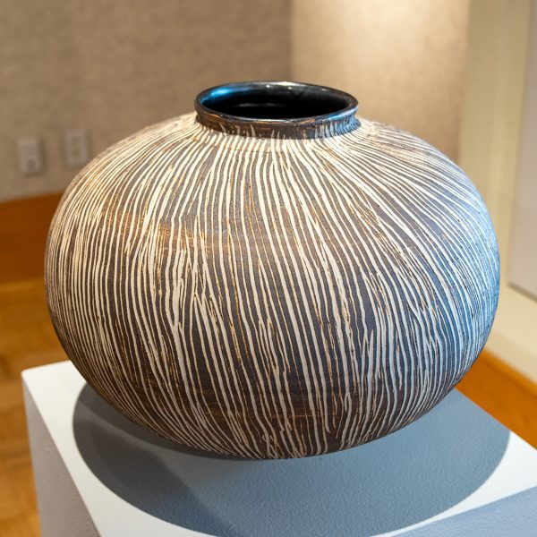 Brown and White Vessel by Jacob Jackson - porcelain