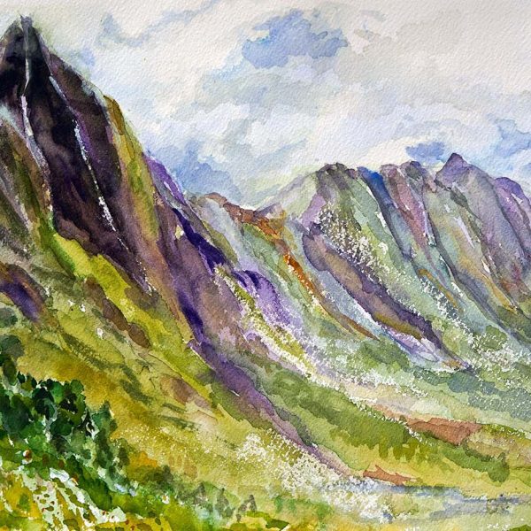 Koolau Range - watercolor by Kathrine MacPherson